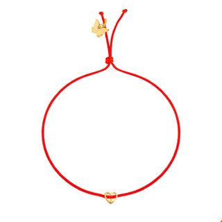 Klasična narukvica Tiny Srce crvena, 18KT zlato