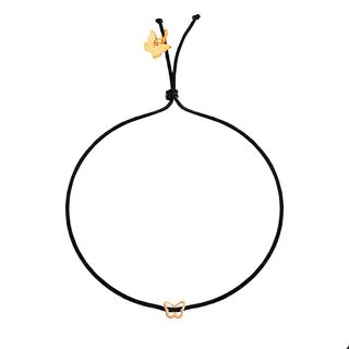 Klasična Narukvica "Tiny Leptir" 18KT Zlatna, Crna