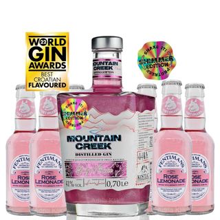 Lady’s choice SHIMMER Mountain Creek gin 0,7 l + 6 x Rose Lemonade 0,2l