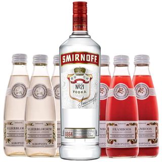 Smirnoff Vodka 1l + 3 x Malina + 3 x Bazga Sok 250ml Agropošta