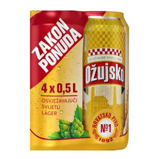 Pivo ožujsko 4x0,5 l limenka