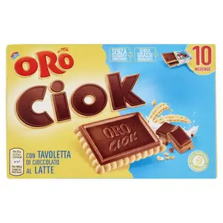 Oro Ciok Biscotto Con Tavoletta Di Cioccolato Al Latte - 10 X 25 G