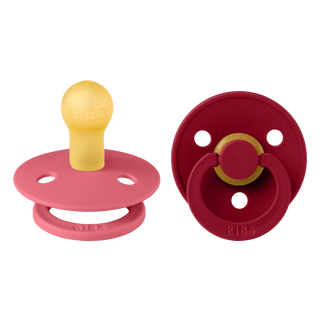 BIBS Colour dude (okrugle) - Coral/Ruby (0+)