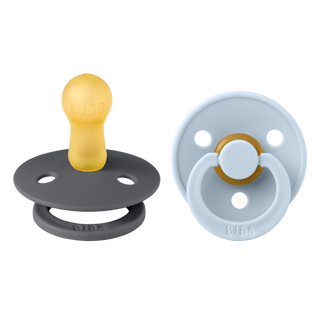 BIBS Colour dude (okrugle) - Iron/Baby Blue (6+)