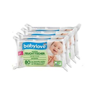 babylove vlažne maramice sensitive 4x80 kom. (158754)