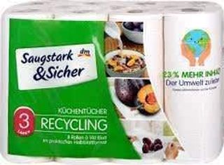 Saugstark&Sicher rec.papir.ručnici 3slojni 140 listića 8 kom. (312824)