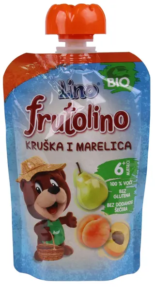 FRUTOLINO KRUŠKA I MARELICA POUCH 100G (463711)