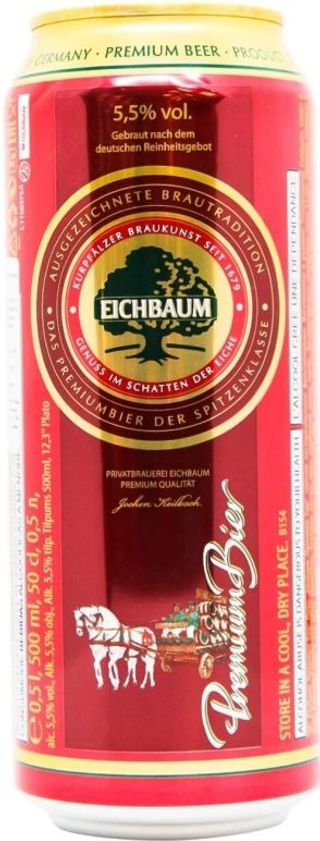 Пиво Eichbaum Premium світле фільтроване 5.5% 0.5л