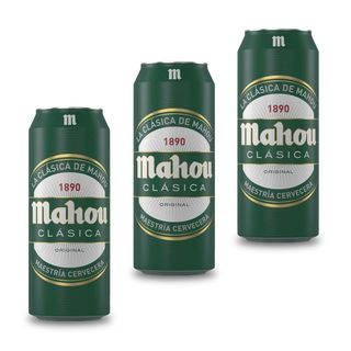 3 uds Cerveza Mahou Clásica Lata 50Cl.