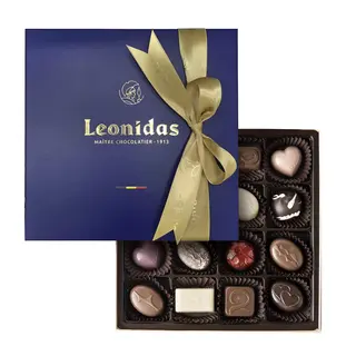 Zanzibar синя кутия с шоколадови бонбони Leonidas (16бр)