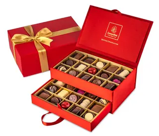 Bijoux двуетажна кутия с шоколадови бонбони Leonidas (30бр)