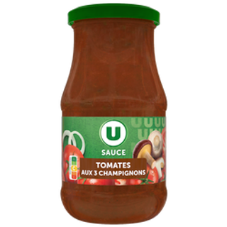Sauce tomates aux 3 champignons U, 446ml
