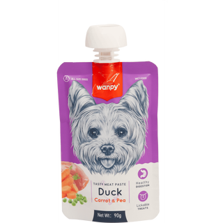Wanpy Pâte de viande de canard pour chiens, 90g