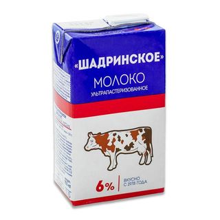 Шадринское, Молоко Шадринское 950Мл Ультрапастеризованное 6%, шт, ШК: 4607161622438