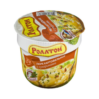 268 ПЮРЕ Б/ПРИГ. РОЛЛТОН КАРТОФЕЛЬНОЕ СУХАРИКИ 40 Г СТАКАН/24
