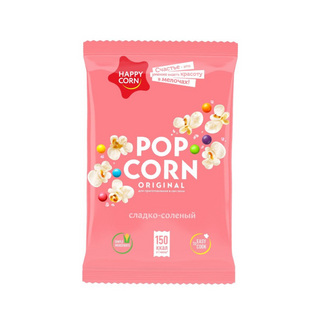 Попкорн Happy Corn Для Свч Сладко-Соленый 100 Г-4607156600380