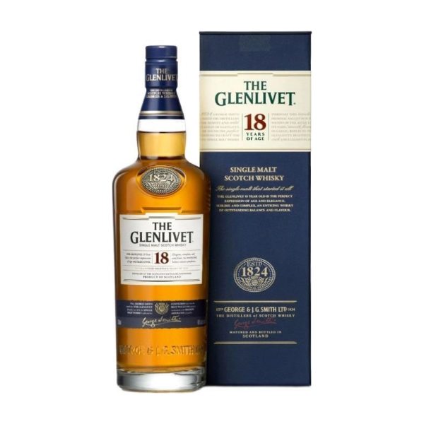 THE GLENLIVET SINGLE MALT SCOTCH WHISKY 18YRS 70CL
