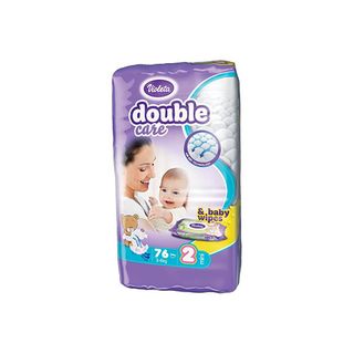 Violeta Double Care Pelene AD 2 (3-6Kg Mini) 76kom  + Vlazne Maramice Gratis