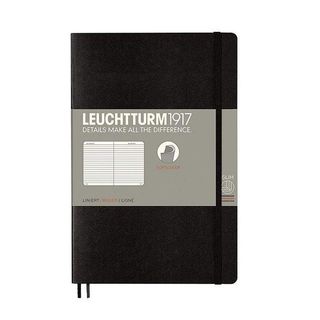 Тефтер B6+ Leuchtturm1917 - Paperback Black, мека корица, на редове, 358288