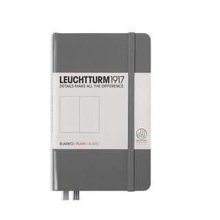 Тефтер А6 Leuchtturm1917 - Anthracite, твърда корица, бели страници, 344779