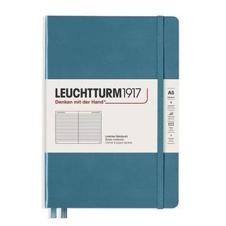 Тефтер А5 Leuchtturm1917 Rising Colors - Stone Blue, твърди корици, 363335