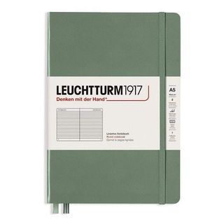 Тефтер А5 Leuchtturm1917 Smooth Colors - Olive, твърди корици, 365490