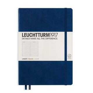Тефтер А5 Leuchtturm1917 Notebook Medium Navy, твърди корици, редове 342922