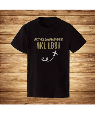 NOT ALL WHO WANDER crna muška majica t-shirt