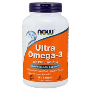 NOW Ultra Omega 3 Fish Oil 180 Softgels