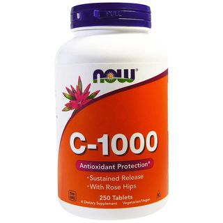 NOW Vitamin C-1000 /Sustained Release with Rose Hips/ 250 Tabs.