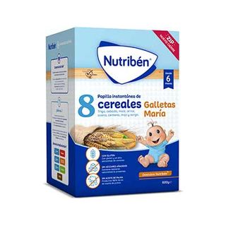 8 Cereales Con Galletas María Papilla Infantil 600 Gramos Nutriben N1607003