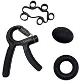 OstroVit Hand and Arm Exercise Equipment | Ръкохватка за предмишница + Гума за стискане и тренировка на пръстите [4 бр.]