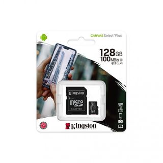 CARTE SIM KINGSTON CANVAS SELECT PLUS MICROSDXC 128GB, CLASSE 10 UHS-I