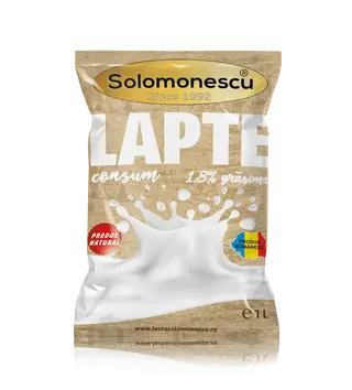 Lapte Consum 1l - 1,8 % Grasime - Ambalat In Punga Multistrat