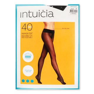 Колготки жіночі Intuicia Fashion Top 40 den чорні р.3 шт