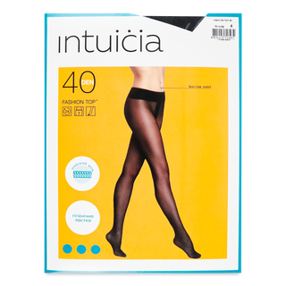 Колготки жіночі Intuicia Fashion Top 40 den чорні р.4 шт