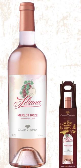 Liliana Merlot Roze + Cutie Cadou