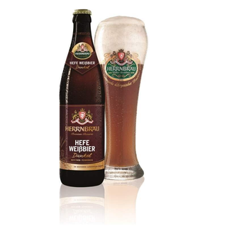 Herrnbräu Hefe Weißbier Dunkel( bere neagră nefiltrată ) 500 ml
