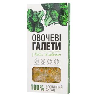 Овочеві галети з броколі та кабачком PLANTFOOD, 240г