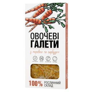 Овочеві галети з морквою та гарбузом PLANTFOOD, 240г