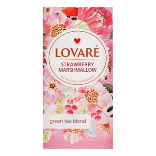 Lovare Fresa Marshmallow té verde, 24 piezas