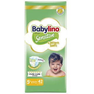 BABYLINO pelene za bebe sensitive 5+ junior 12-17kg 42 KOM