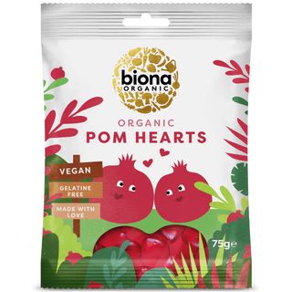 BIONA organic bombone gumene pomegranate hearts 75 GR