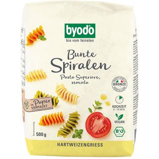 BYODO organic tjestenina superiore spirals tricolour 500 GR