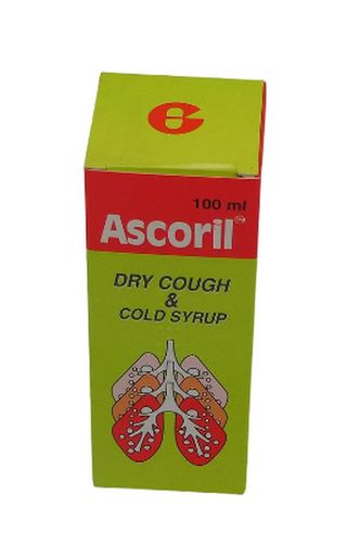 Ascoril Dry Cough & Cold Syrup, 100ml
