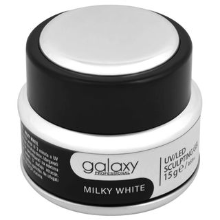 35446 MILKY WHITE JELLY 15g Gradivni gel za nadogradnju noktiju GALAXY UV/LED