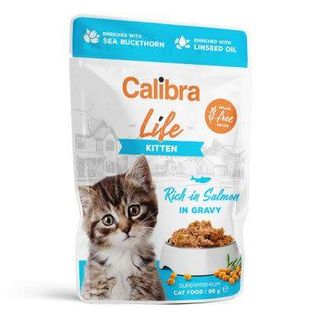 CALIBRA CAT LIFE POUCH KITTEN CU SOMON IN SOS, 85 G