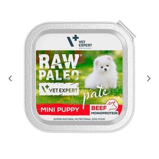 Vet Expert RAW PALEO Pasztet Wołowy dla Mini Szczeniaka, 150g