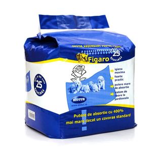 Covor absorbant pentru caini figaro 60x60cm 25 buc/pachet
