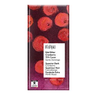 VIVANI organic čokolada crna 100 gr brusnica | 4044889004465